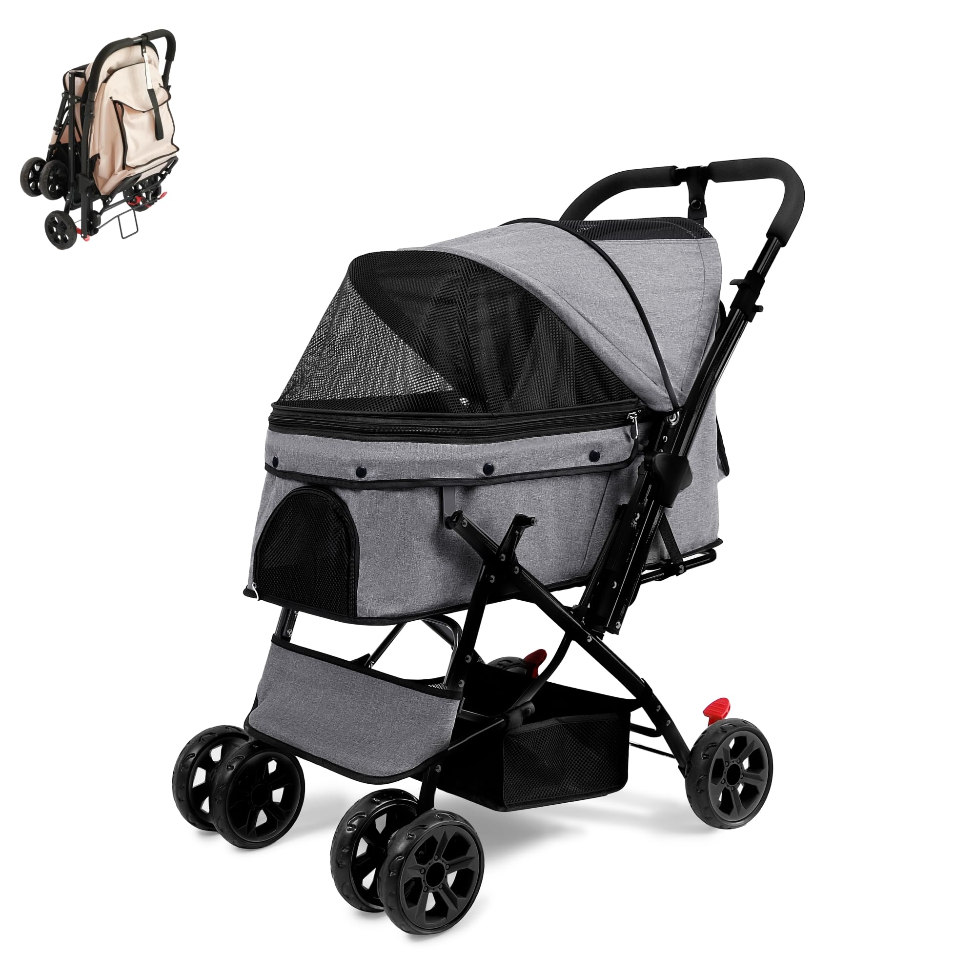 Amazon.co.jp: MOTASAN ペットカート 犬カート 対面両用 多頭