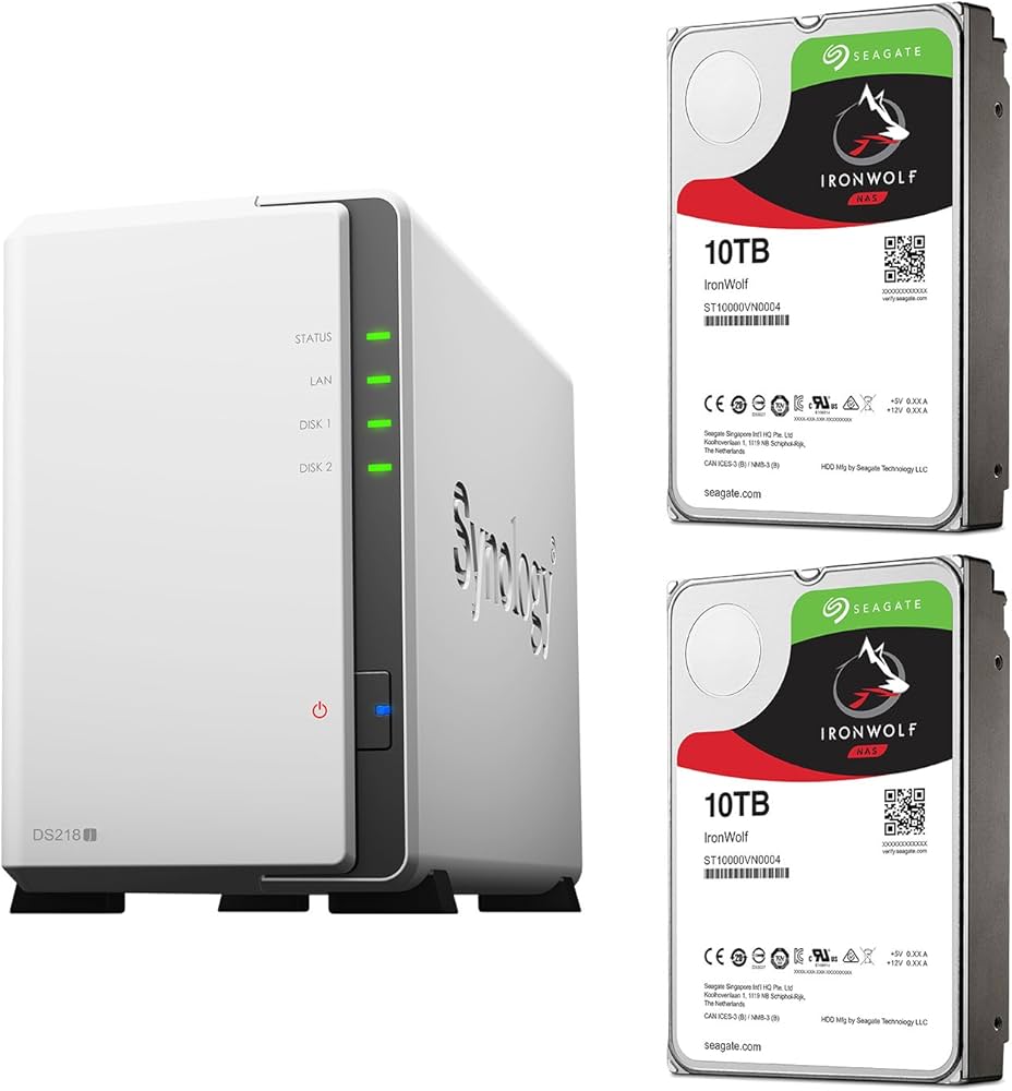 Synology DS218play HDD 4TB 2セットSynology DiskStation DS218jとHDD2台