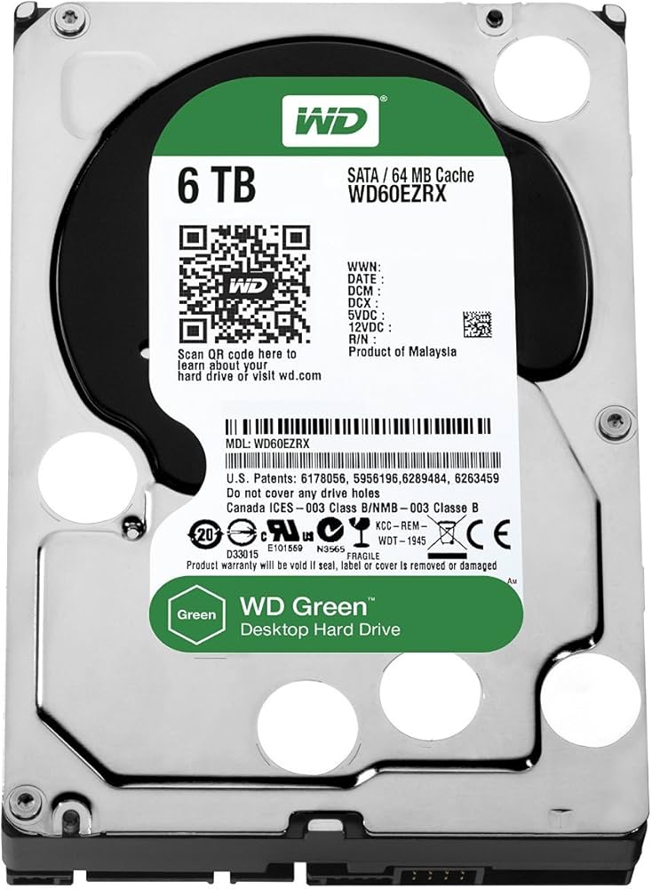 Amazon | WD 内蔵HDD Green 6TB 3.5inch SATA3.0（SATA 6 Gb/s） 64MB