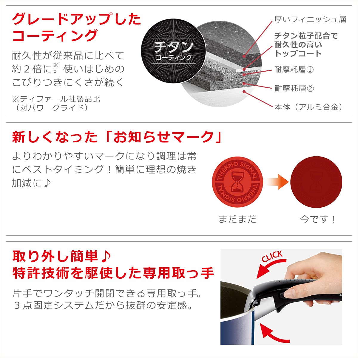 Amazon.co.jp: ティファール(T-fal) インジニオパプリカレッドセット5