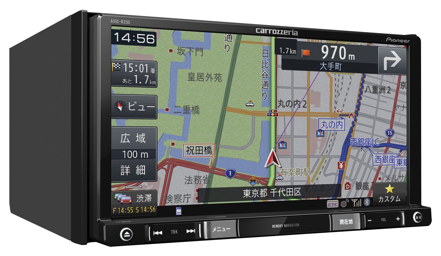 Amazon | カロッツェリア(パイオニア) 楽ナビ AVIC-RZ55 7型 カーナビ