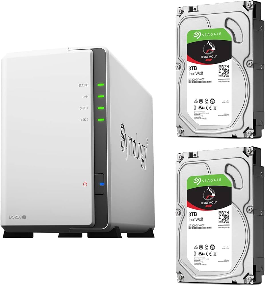 Amazon.co.jp: Synology NAS HDDセット 2ベイ DS220j & Seagate HDD