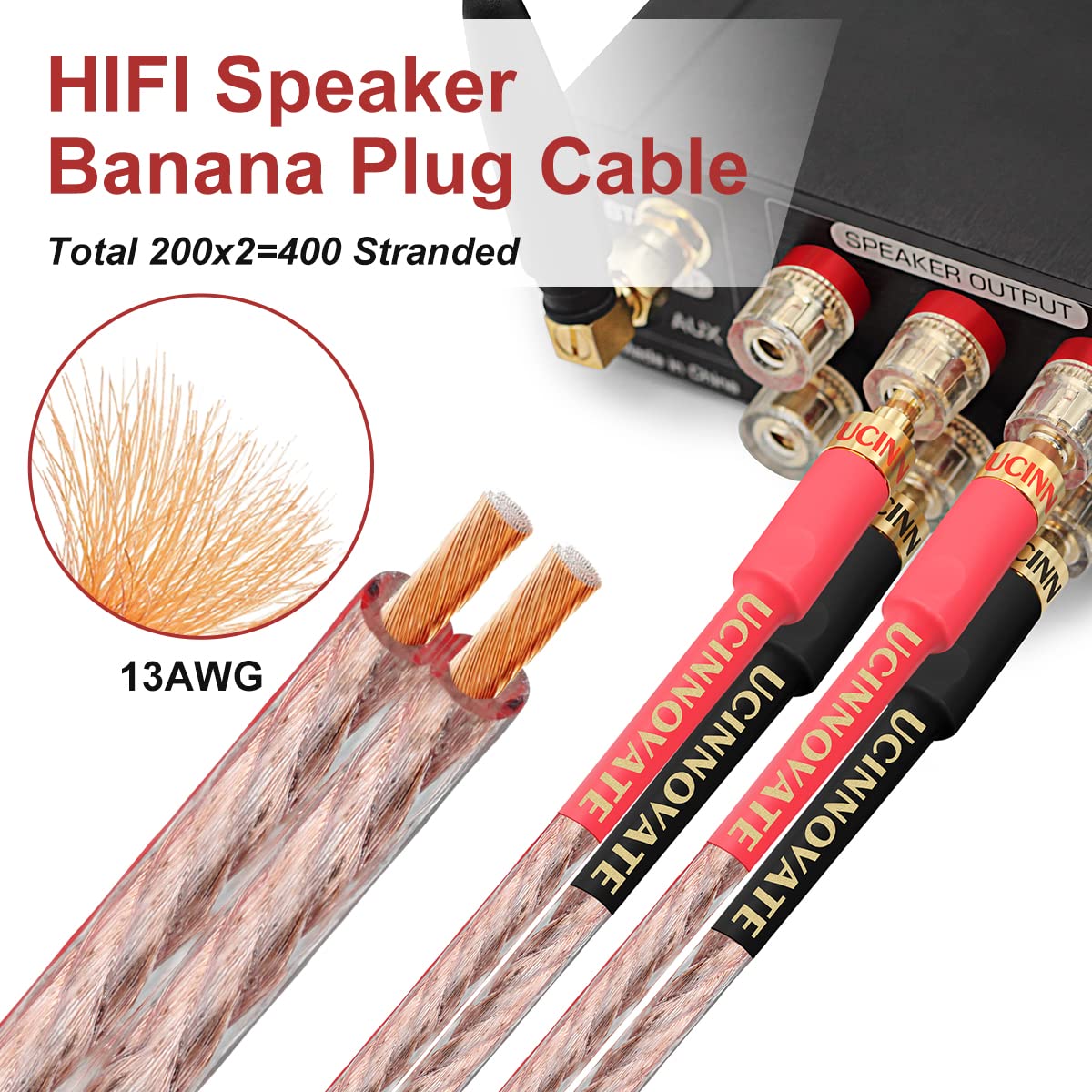 Amazon | 【UCINNOVATE】無酸素純銅線バナナプラグ加工済 ハンダ済み