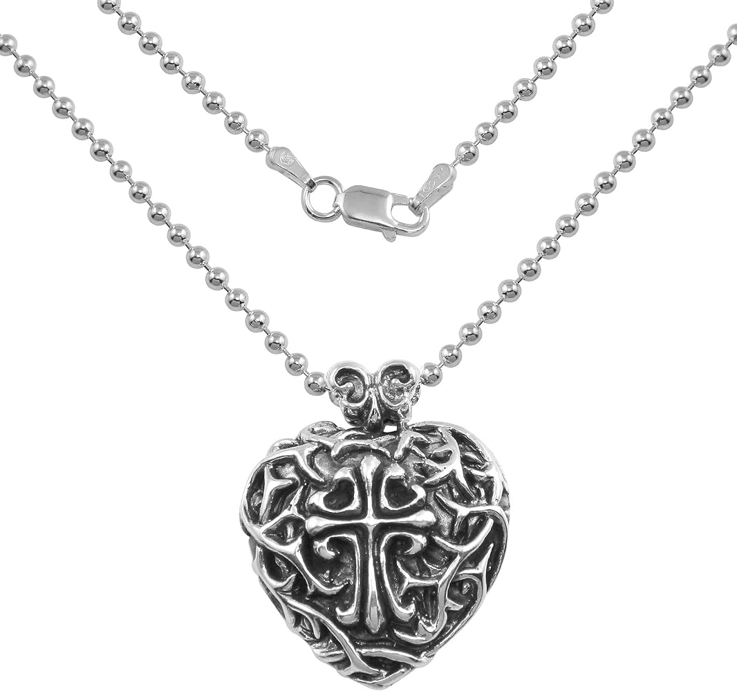 Amazon | A&Gロックスターリングシルバーケルトアートハートペンダント