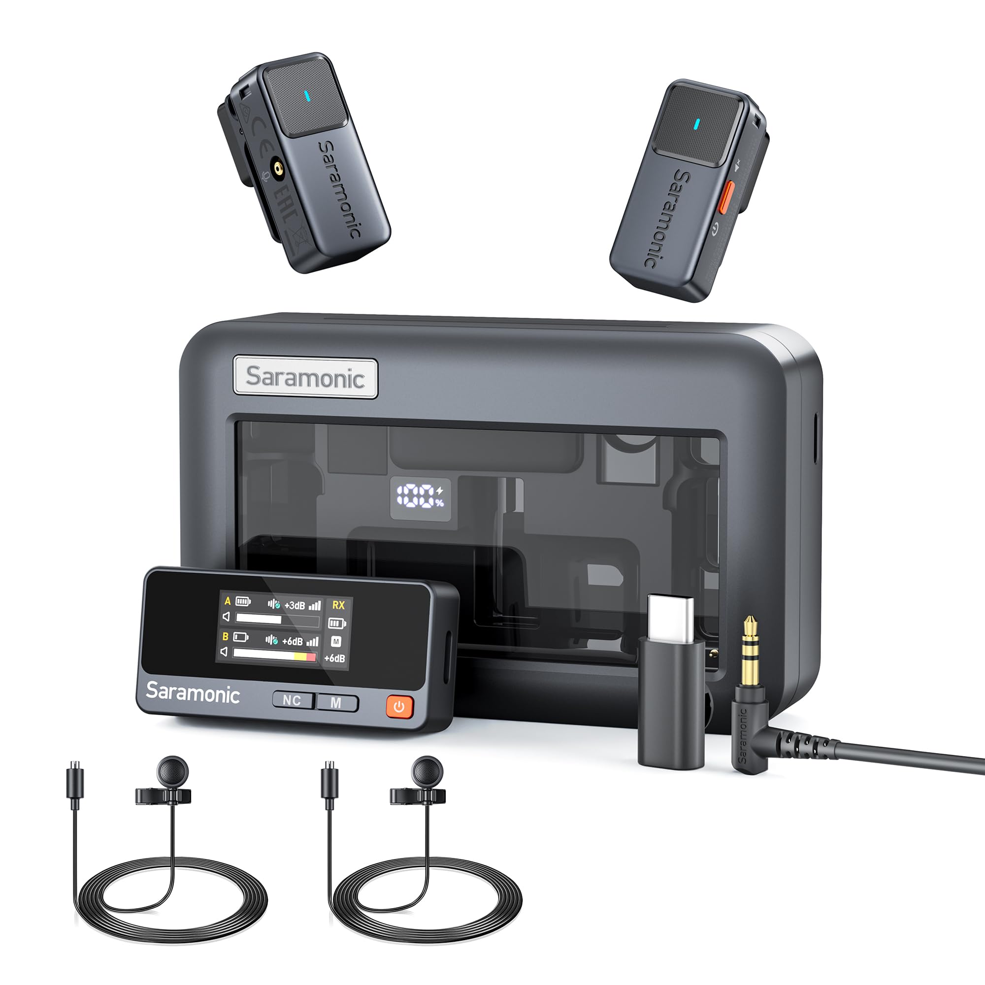 Amazon.co.jp: Saramonic Air ワイヤレスピンマイクシステム 300m伝送