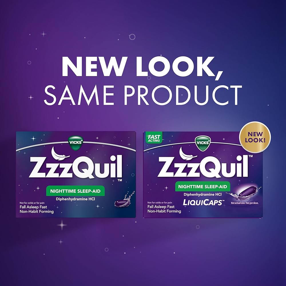 Amazon.com: ZzzQuil LiquiCap Sleep Aid, Diphenhydramine 25mg HCl