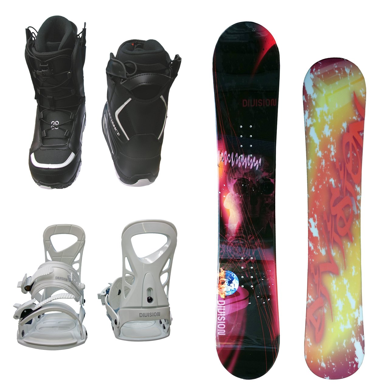 Amazon.co.jp: DIVISION メンズ スノーボード3点セット 152サイズ