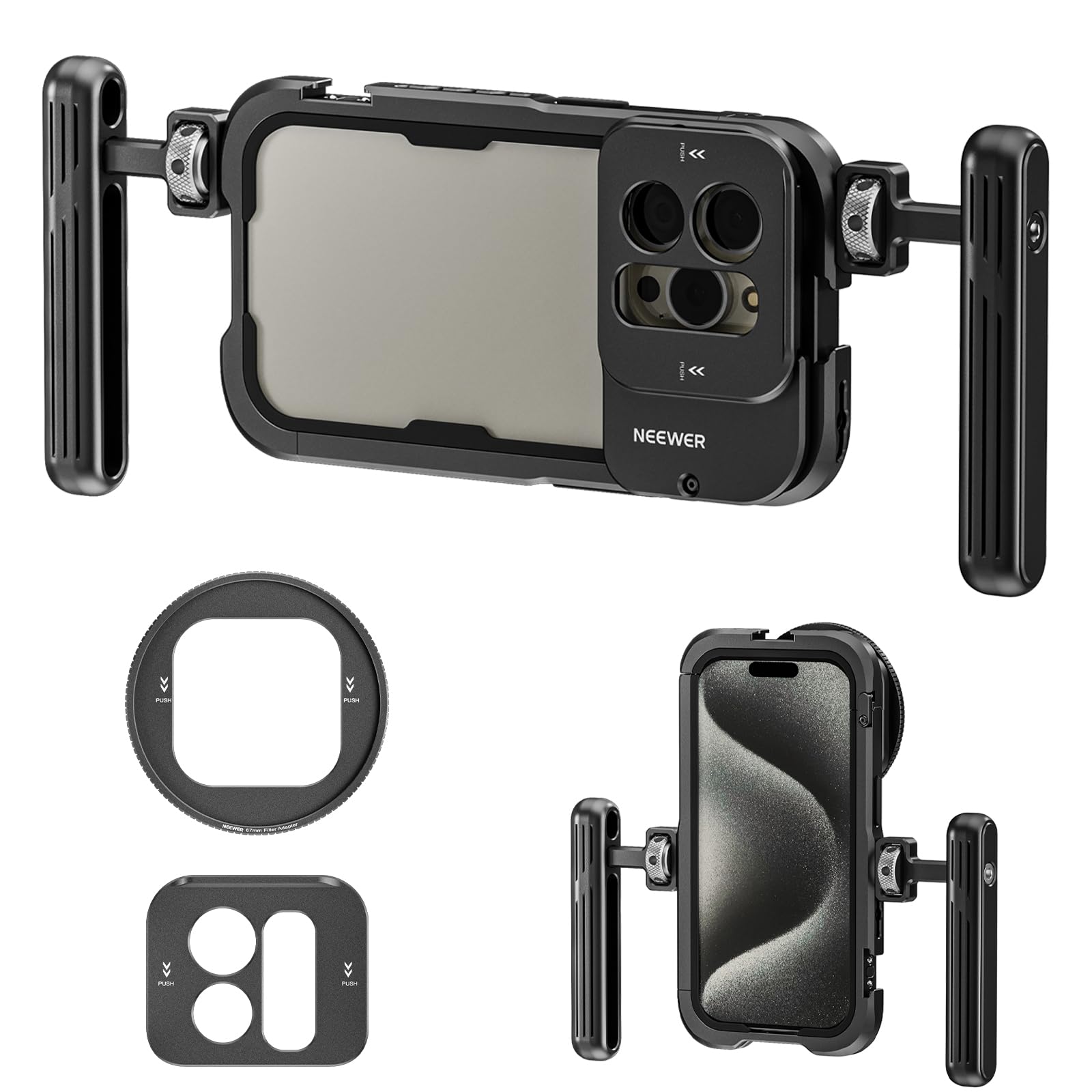 Amazon.com: NEEWER 15 Pro Phone Cage Video Rig with Dual Handles