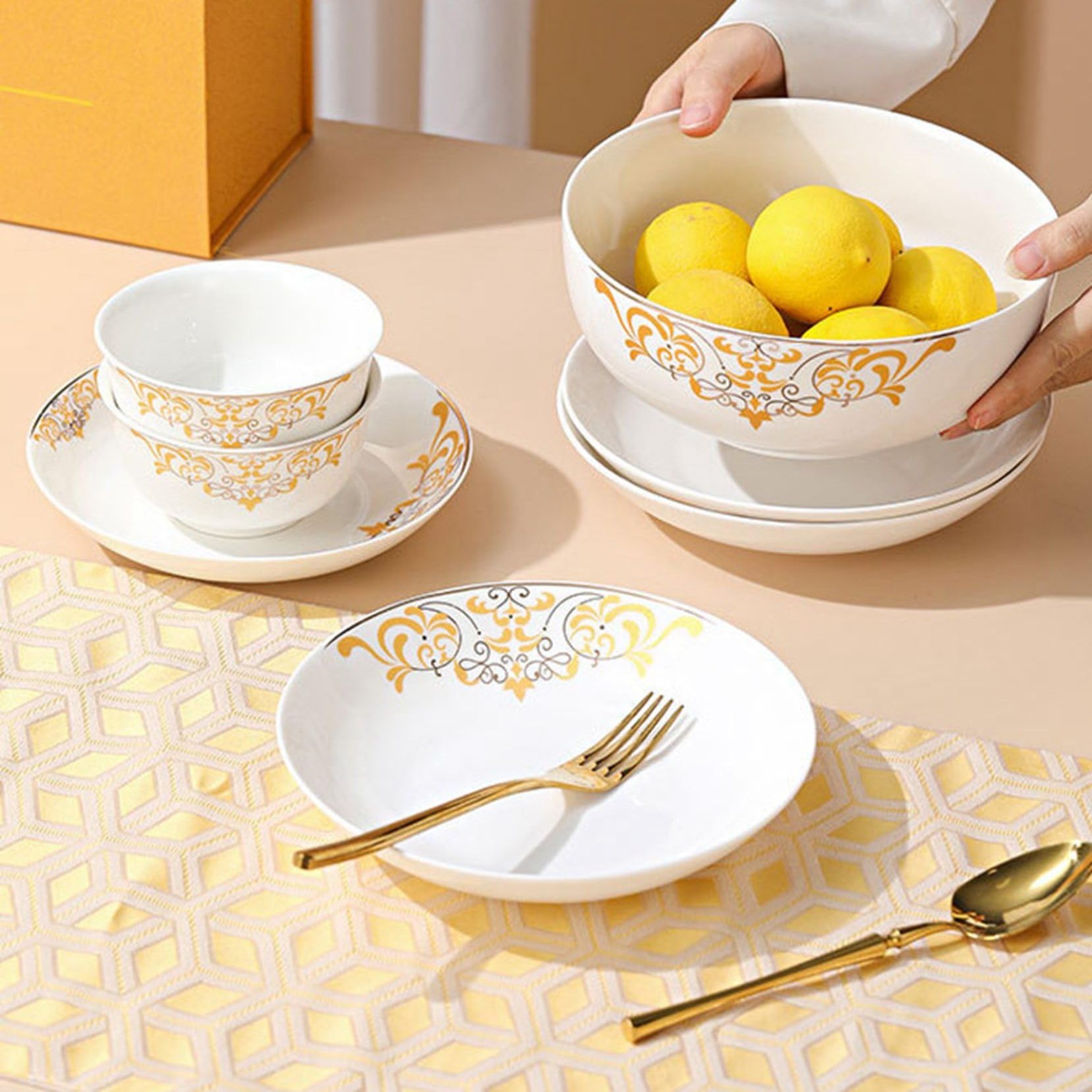 Amazon.co.jp: 食器セット 碗皿セット 白磁器 白い磁器 電子レンジ 食