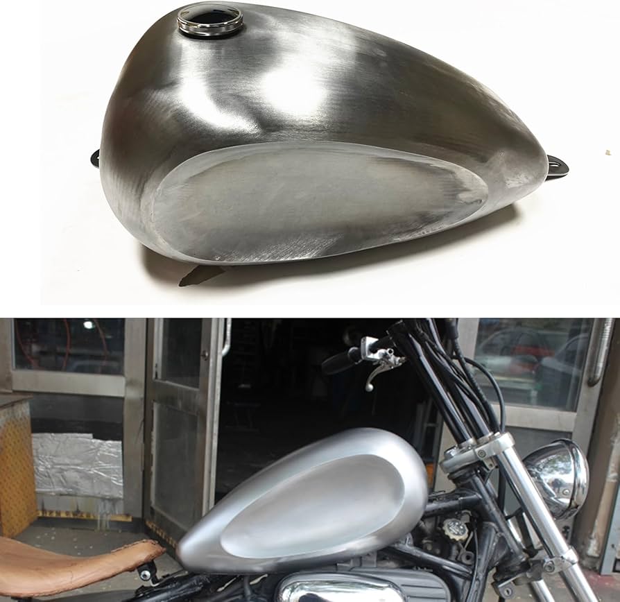 Amazon | シルバー オートバイ ガス燃料タンク 15L ホンダ スティード