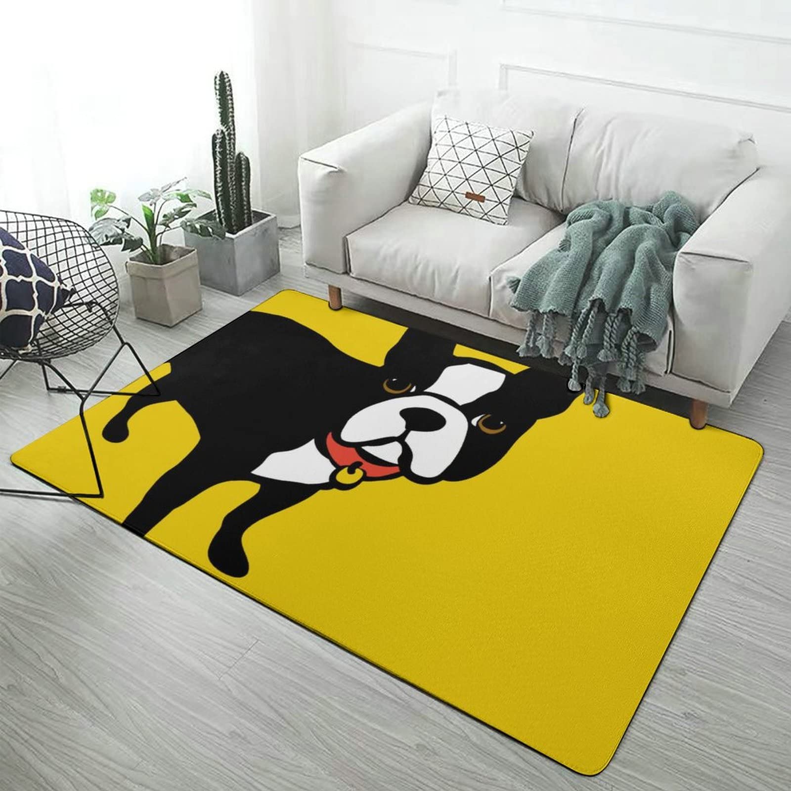 Amazon｜カーペット 絨毯 犬柄 ボストンテリア フレンチブルドッグ