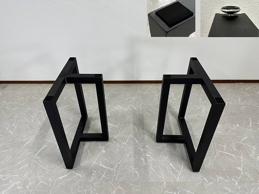 Amazon.co.jp: 一枚板用脚 2本セット アイアン脚 テーブル用