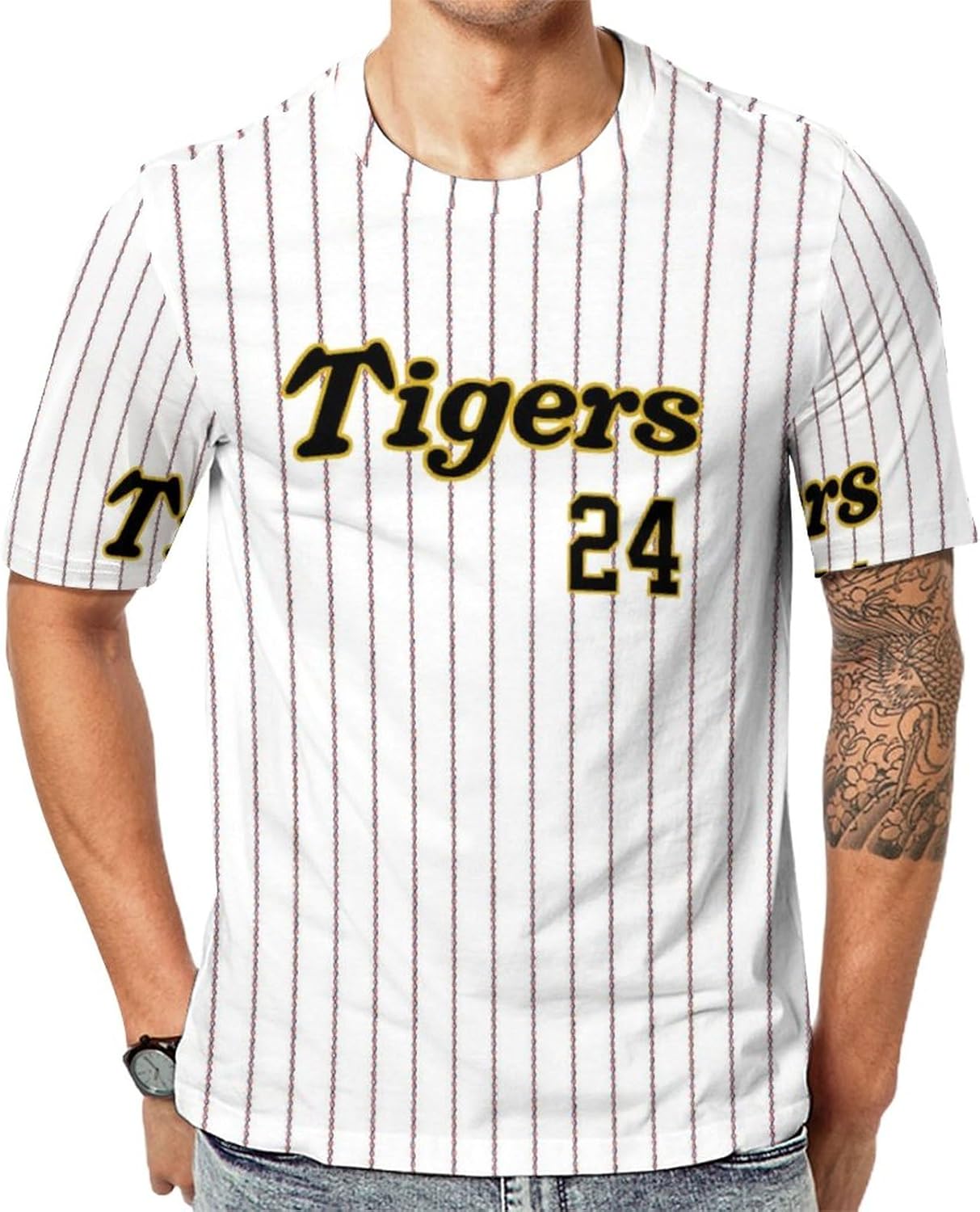 Amazon.co.jp: [HAMOM] 阪神タイガース 横田慎太郎 メンズ Tシャツ