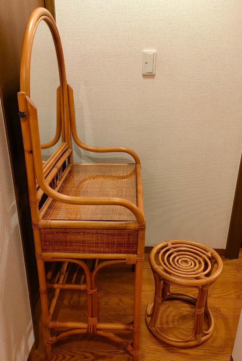 Amazon.co.jp: ラタン ドレッサー アンティーク 鏡台 ドレッサー