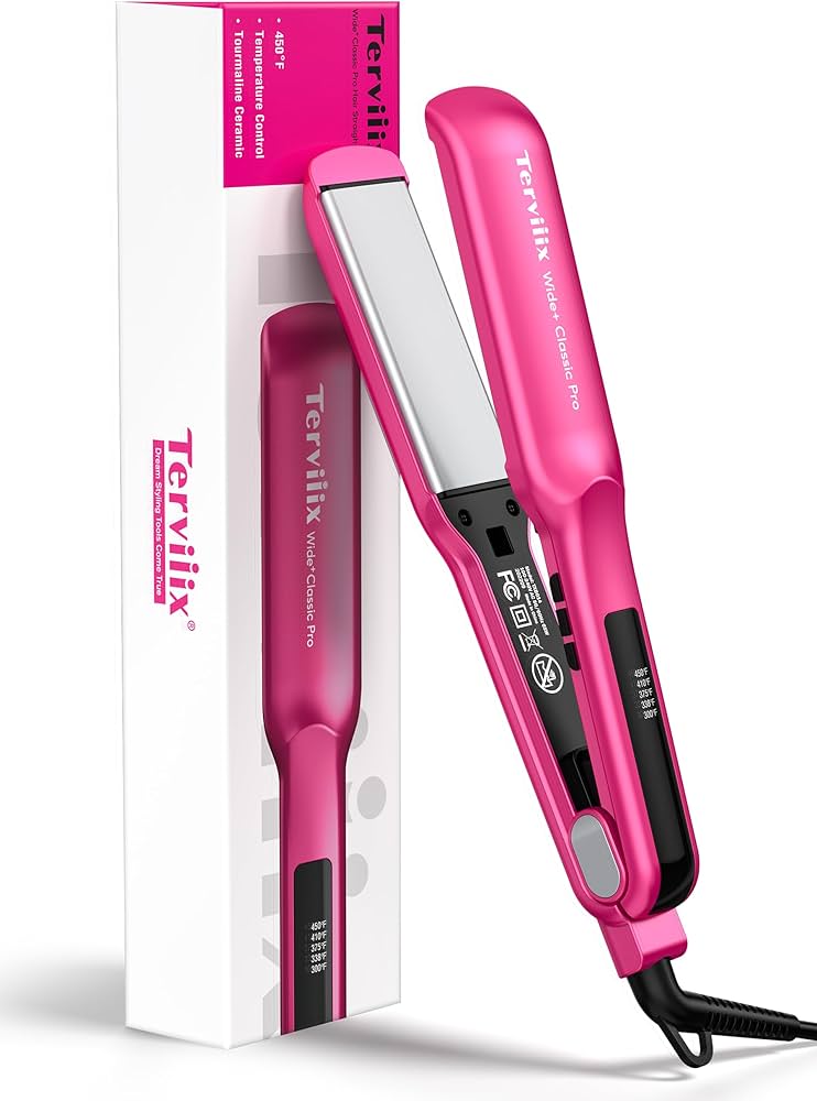 Amazon.com : Terviiix Ceramic Hair Straightener, 1-1/2 Inch Wide