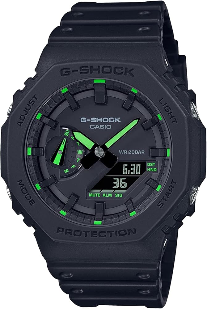 Amazon.com: G-Shock GA2100-1A3 Neon Accent Watch, Green : Clothing