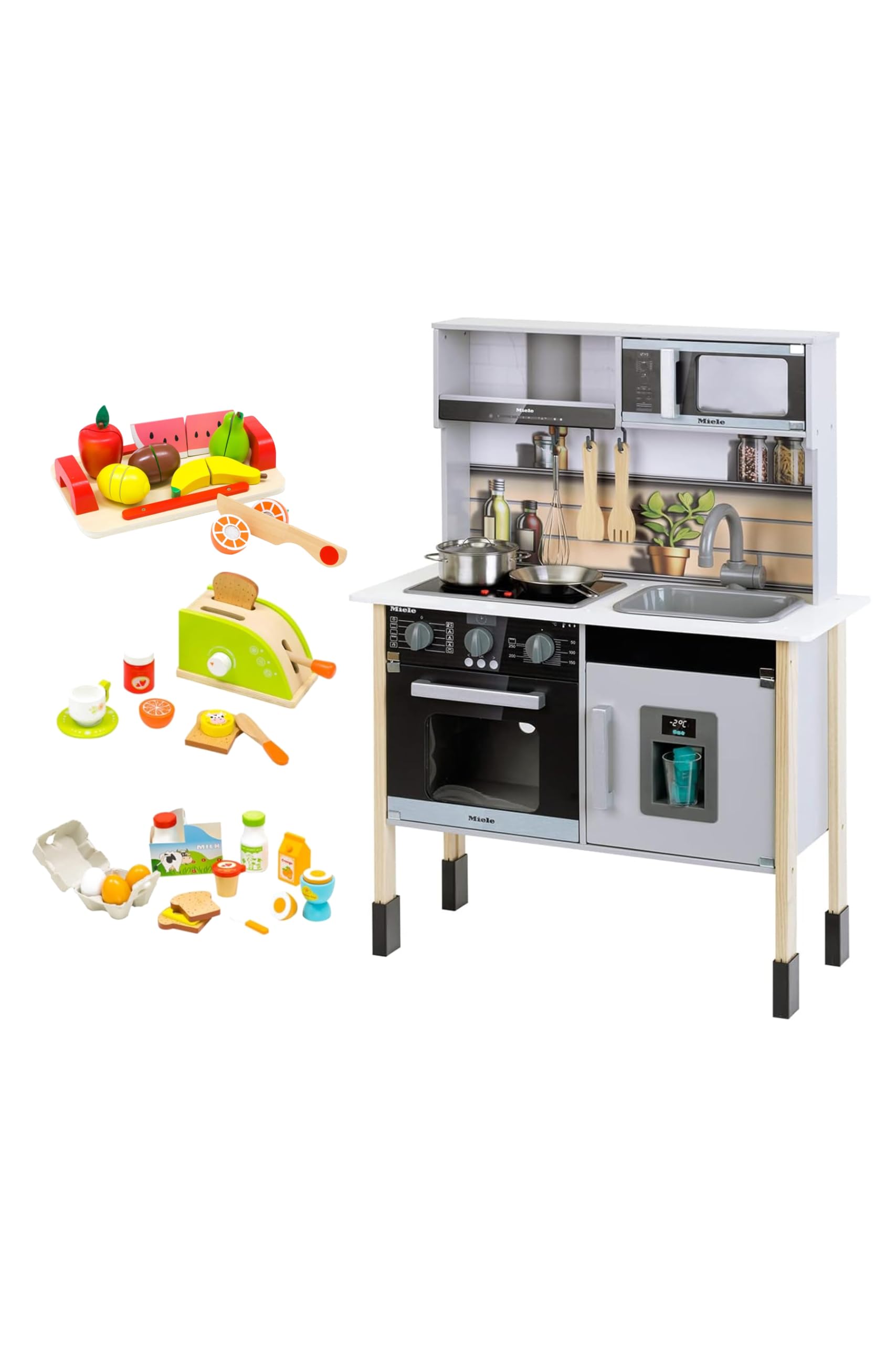 ②フランス Moulin Roty社 ＊ 木製キッチン コンロ 【セット販売】 ②