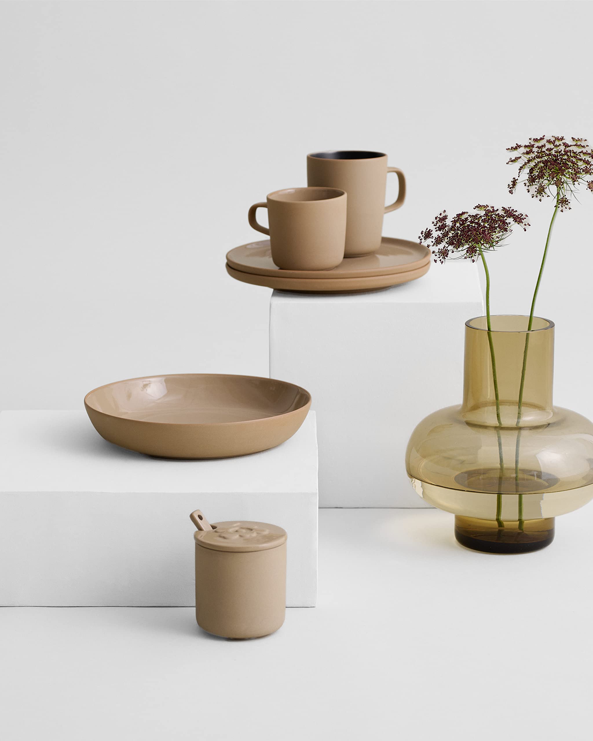 Amazon.com: MARIMEKKO Umpu Glass Flower Vase (Color Clay