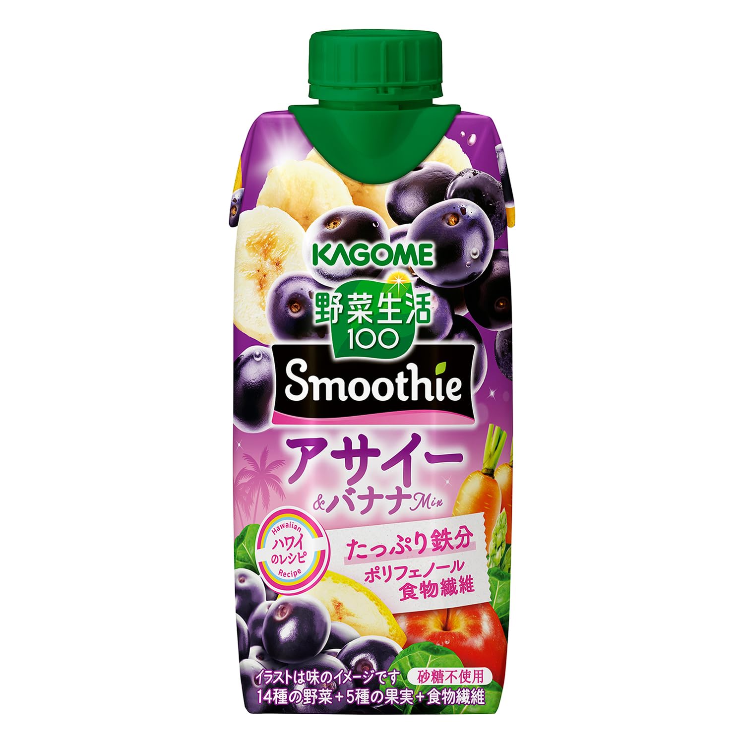 Amazon.co.jp: カゴメ 野菜生活100 Smoothie(スムージー) アサイー