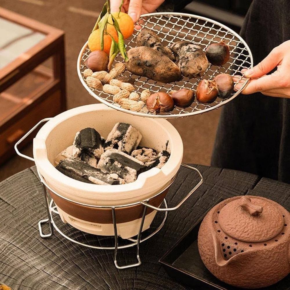 Amazon | バーベキュー七輪 [2～5人用] 炭火バーベキュー 卓上