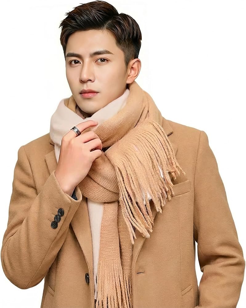 Amazon | [Mviinfly] マフラー メンズ ストール 大判 ストライプ