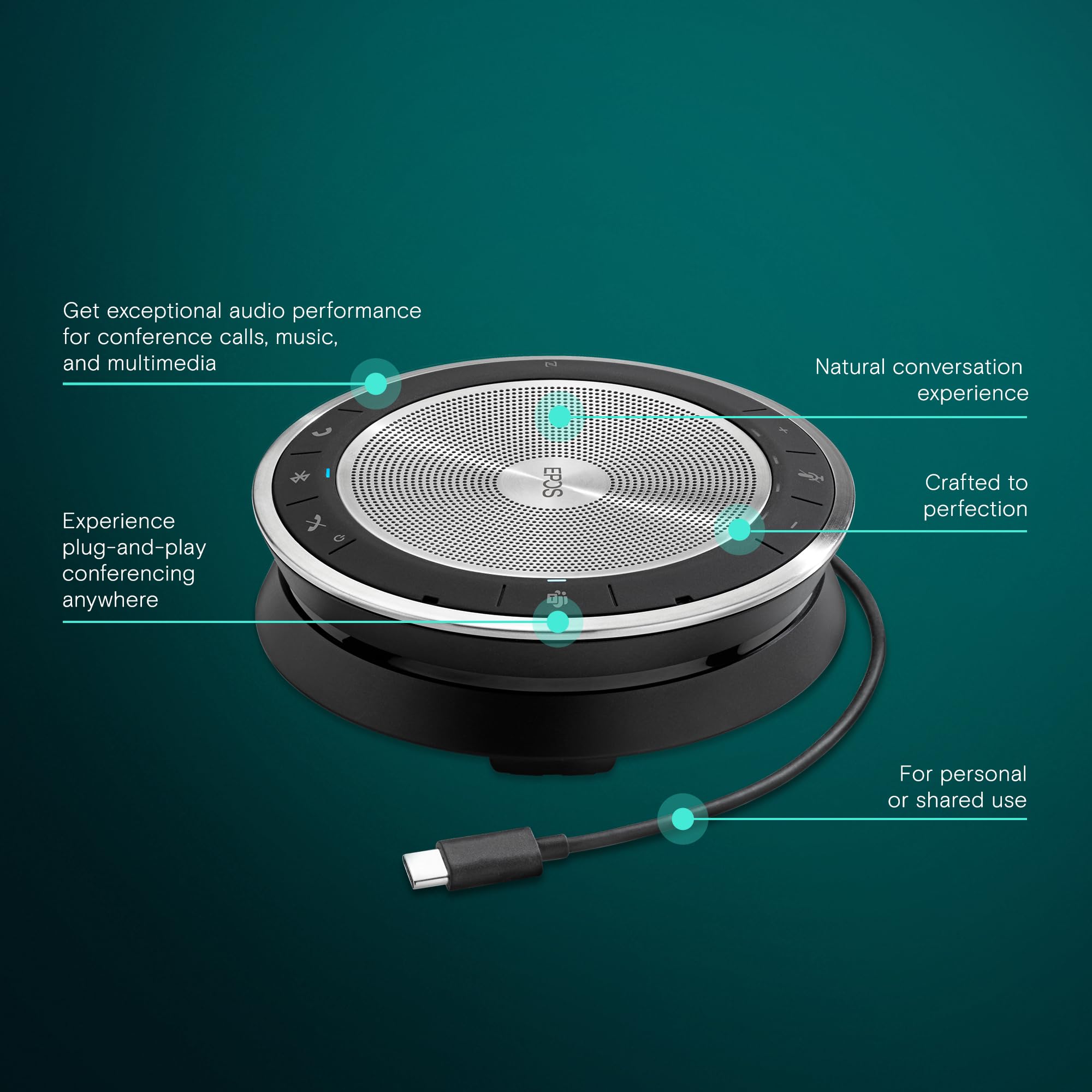 Amazon.com: EPOS Expand SP 30T (1000225) Portable Bluetooth