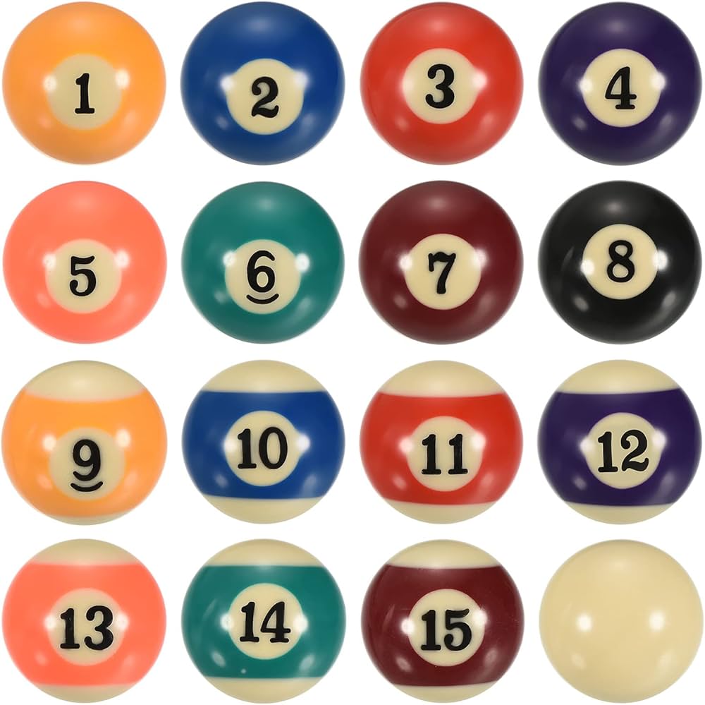 Amazon.co.jp: PATIKIL 38 mm ビリヤードボールセット ミニサイズ