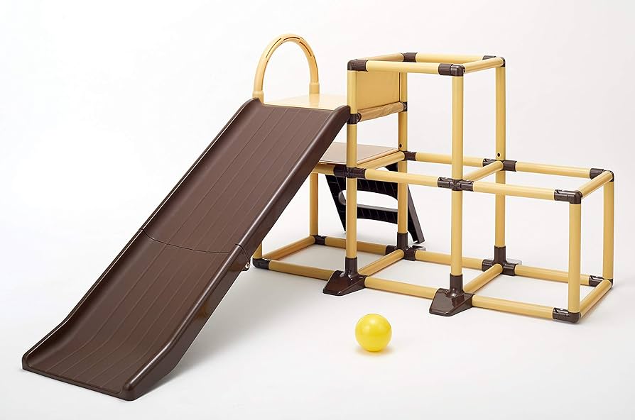 Amazon.co.jp: かんたんおりたたみ2段ジム ロングスロープ : おもちゃ