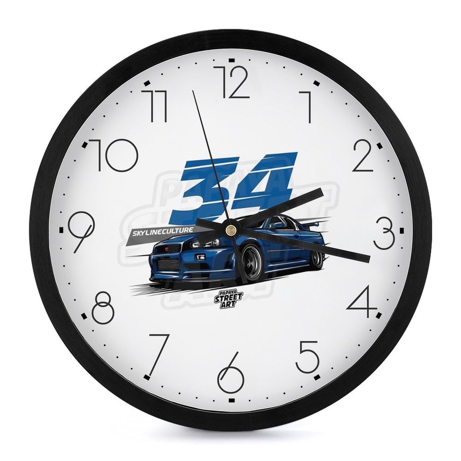 Amazon.co.jp: Nissan Skyline R34 壁掛け時計 丸型デジタル 卓上時計