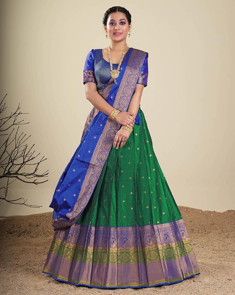 Amazon.co.jp: HALFSAREE STUDIO グリーン バナラシ シルク