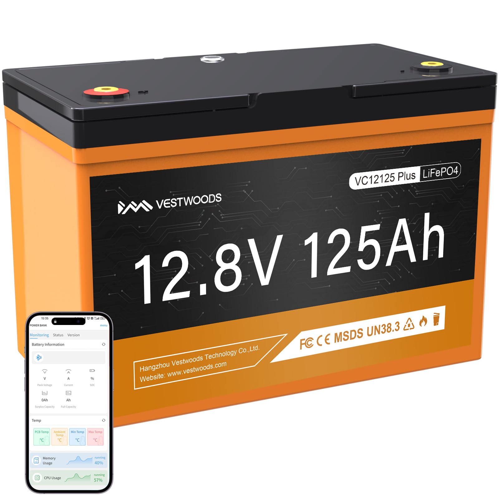 Amazon.com: 12V 125Ah Lithium Battery, Group 27 Deep Cycle LiFePO4