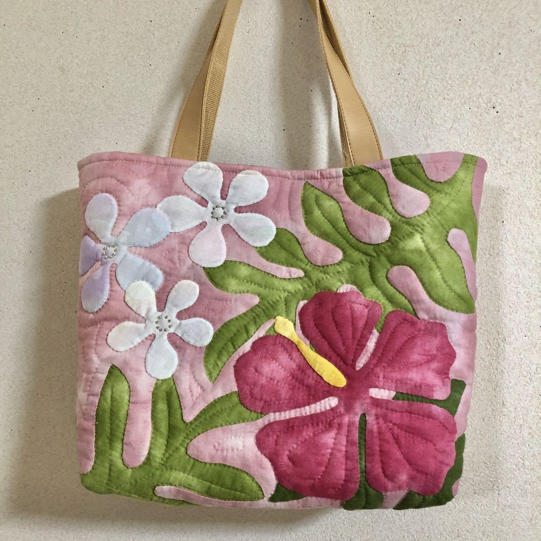 ハワイアンキルトバッグ 秋桜 ハンドメイド 【公式通販】