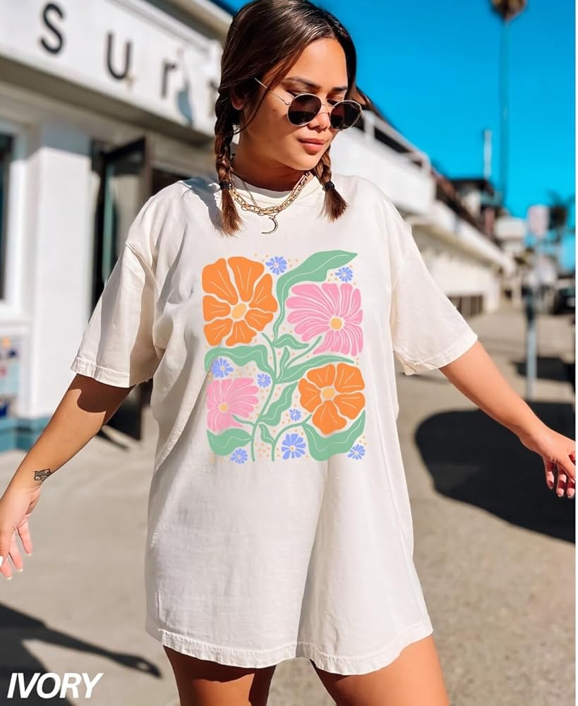 Amazon.com: Flower Shirt, Flower Market Shirt, Floral Graphic Tee