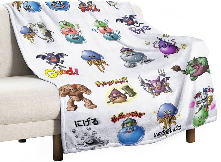 Amazon｜ドラゴンクエスト スライム 毛布 ひざ掛け イクロファイバー