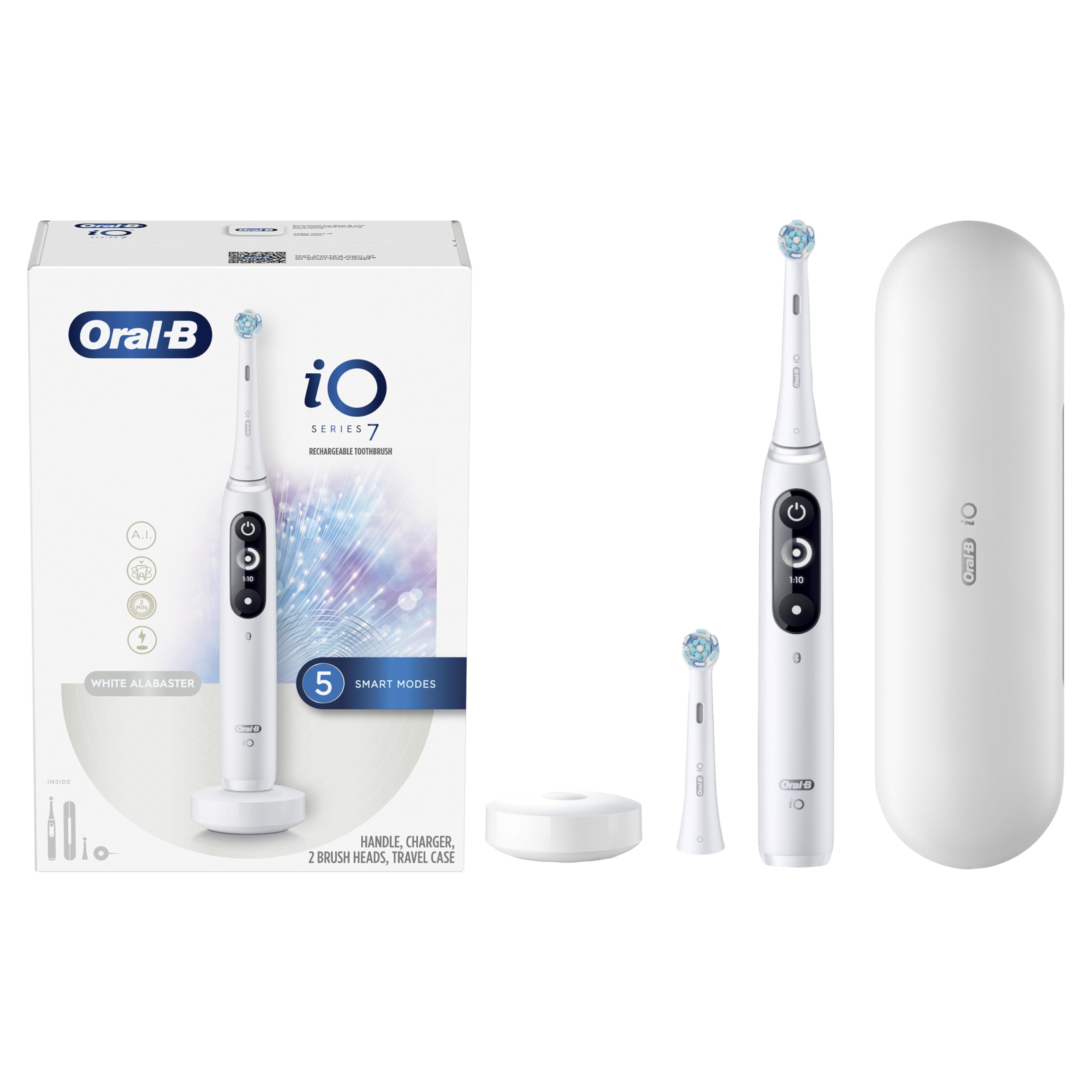 Oral-B iO Series 7 Electric Toothbrush With 2 Brush Heads, White