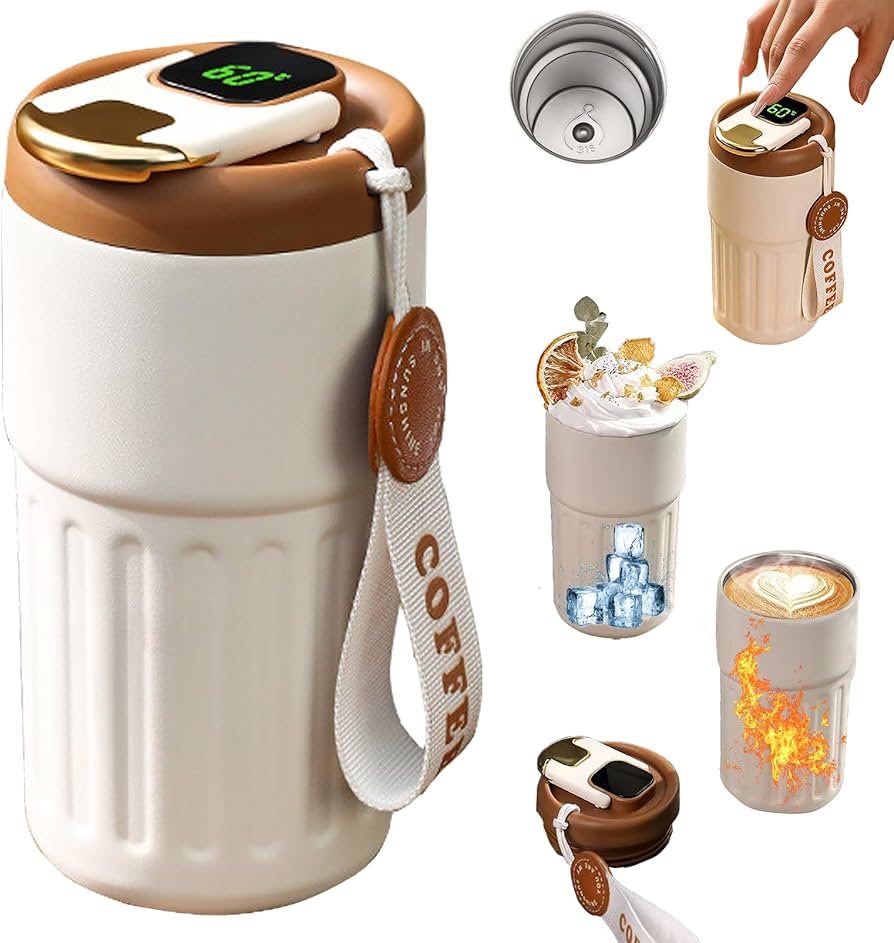 Amazon | hykmfenコーヒー魔法瓶、多機能真空断熱 水筒 持ち運び