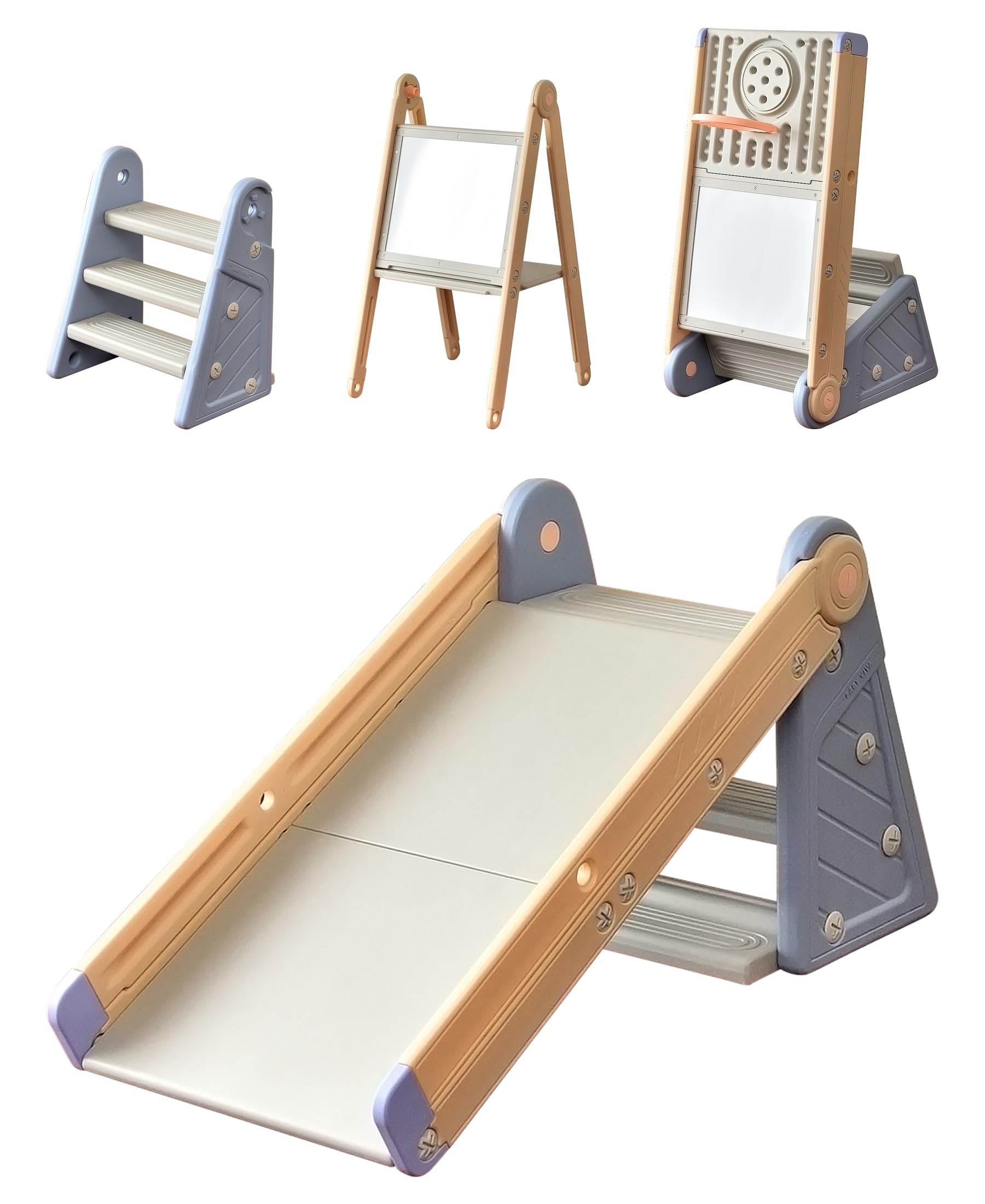 Amazon | RiZKiZ 4in1すべり台 1台4役 バスケットゴール 3段ステップ