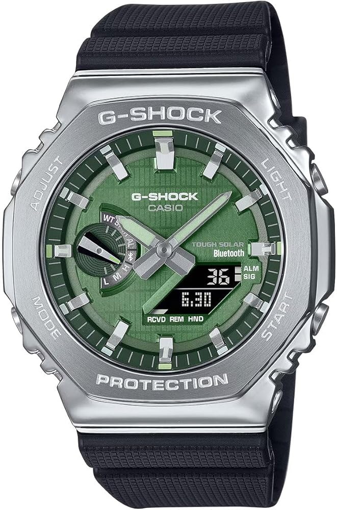 Amazon.com: Casio G-Shock G-Steel Solar Connected Green Dial Black