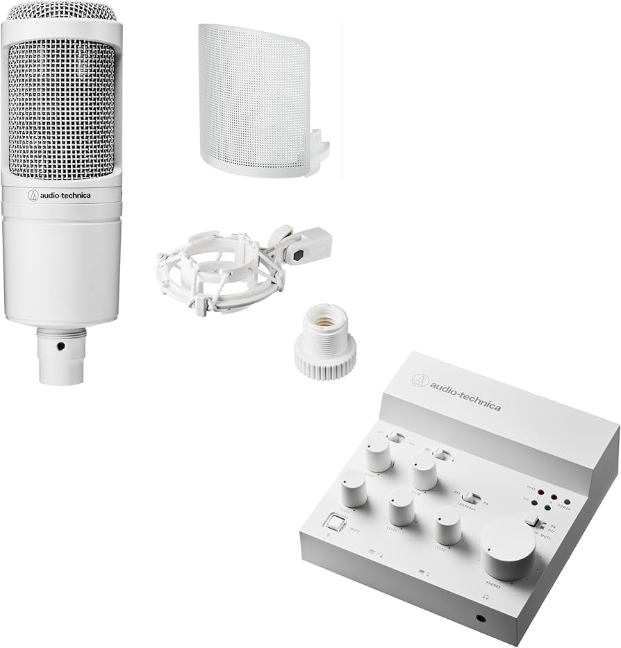 Amazon.co.jp: [セット商品]オーディオテクニカ ホワイト マイク