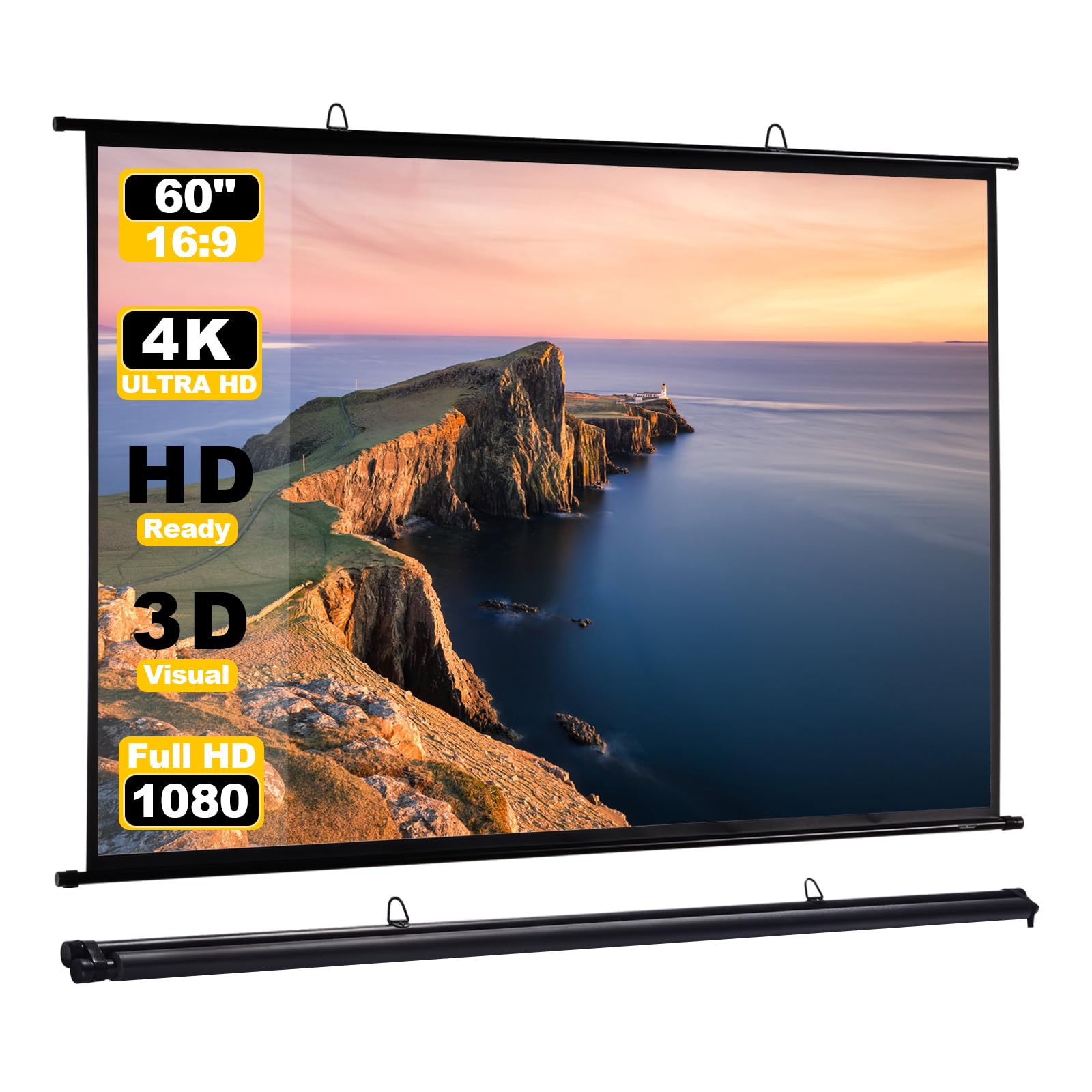 Amazon | プロジェクター スクリーン 吊り下げ、スクリーン
