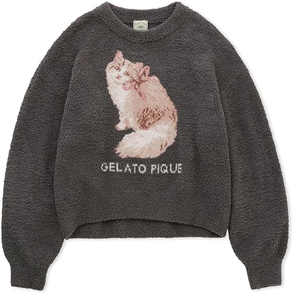 Amazon | ジェラートピケ レディース ベビモコCATジャガードプル