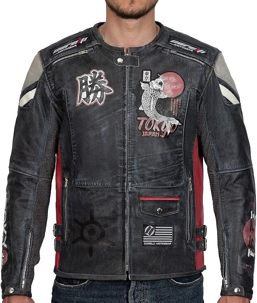 Amazon.com: Corelli MG Tokyo Nippon Vintage Fully-protected Biker