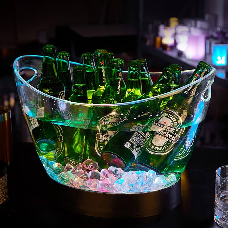 Amazon｜ワインクーラー シャンパンクーラー, 大容量LEDアイスペール