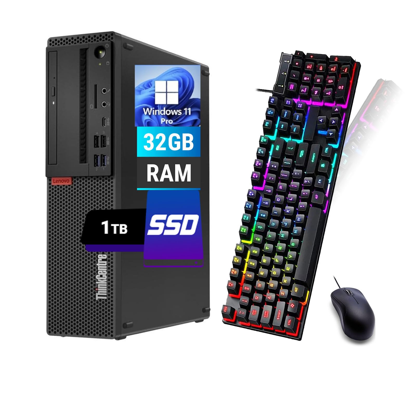 Amazon.com: Lenovo ThinkCentre M720S SFF PC Desktop Computer, Core