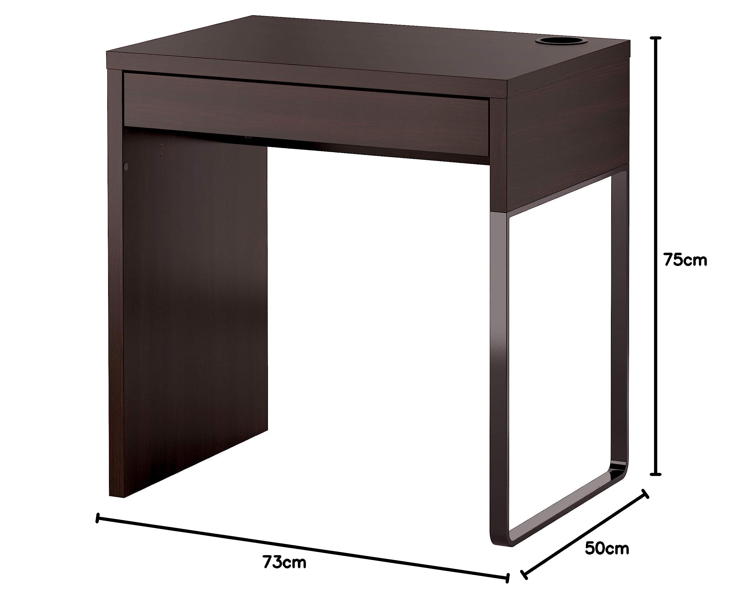 Amazon.co.jp: IKEA Micke Desk ブラック ブラウン サイズ 28 3/4x19 5