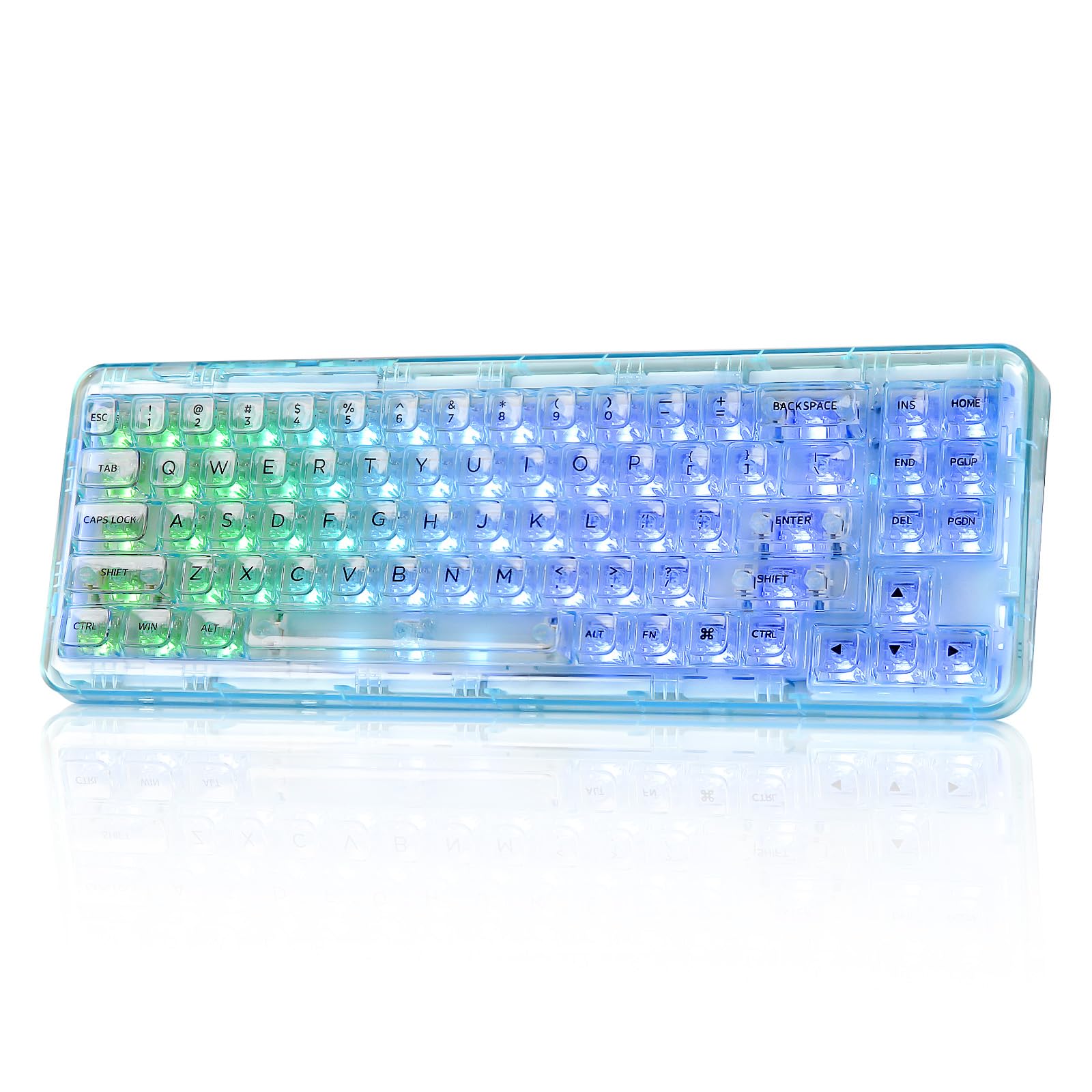 YUNZII X71 Wireless Hot Swappable Transparent Mechanical Keyboard
