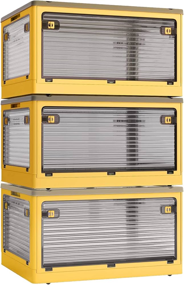 Amazon｜X XUNTAO【収納ボックス 折りたたみ】蓋付き 積み重ね 全方向