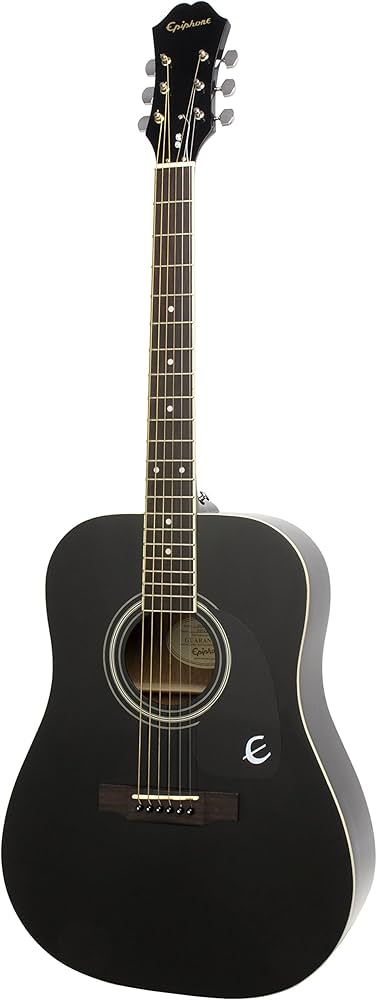 Epiphone DR-100 Acoustic Guitar, Ebony : Amazon.in: Musical