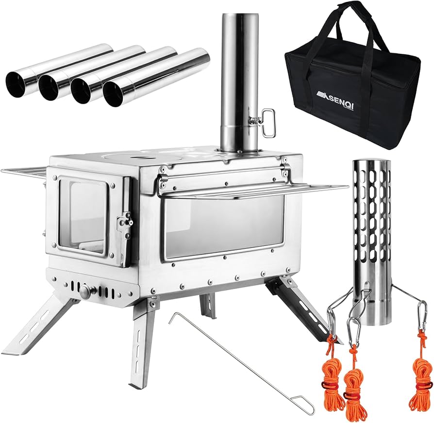 Amazon.co.jp: SENQI 薪ストーブ キャンプ テント コンロ ステンレス