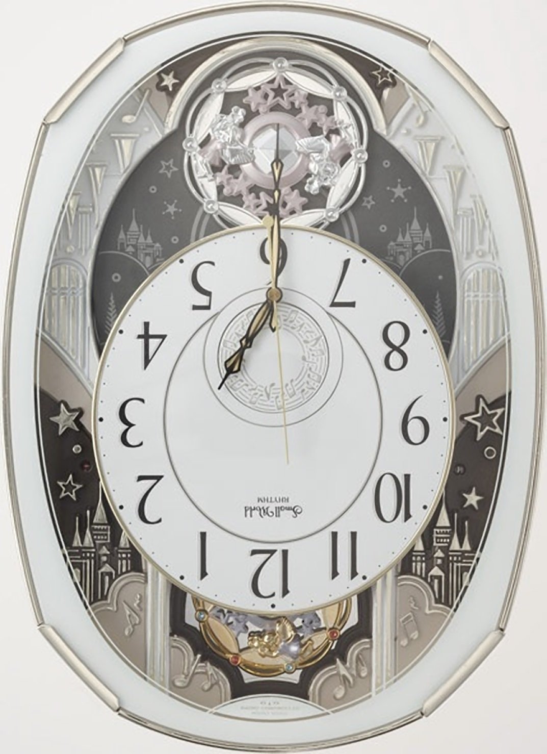 ☆ 壁掛け 電波 時計 リズム スモールワールド 4MN513RH からくり時計